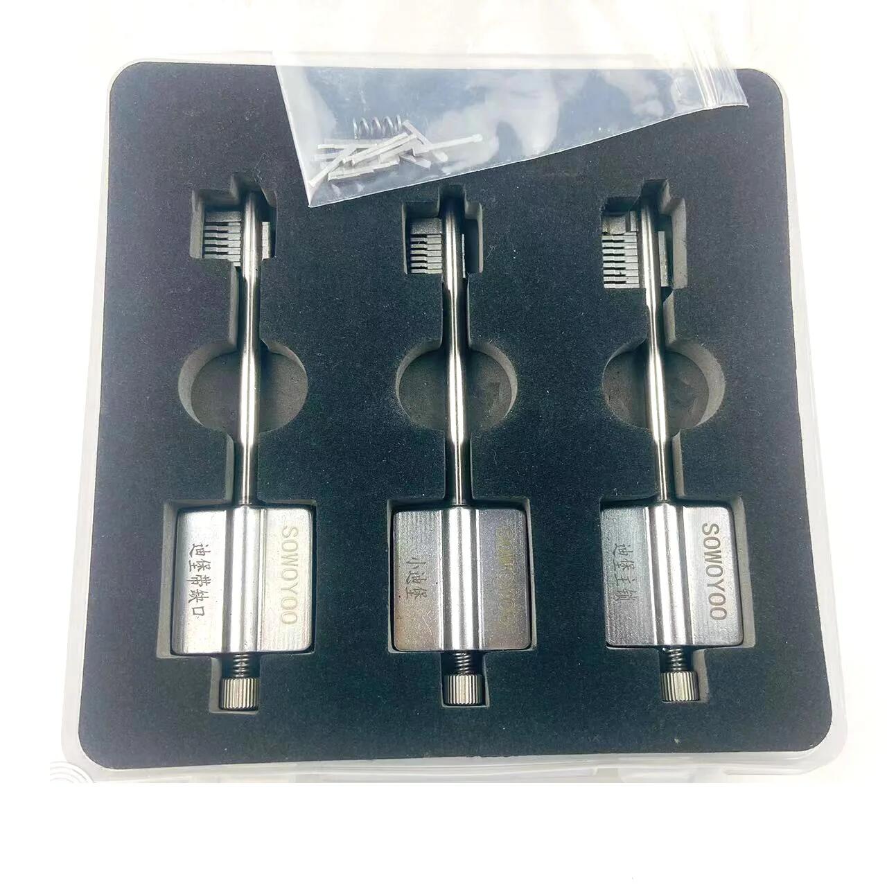 SOWOYOO 3PCS Flagpole Key Professional Locksmith Tools for AK8 BK7 CK6,Variety Flagpole Blade Tool