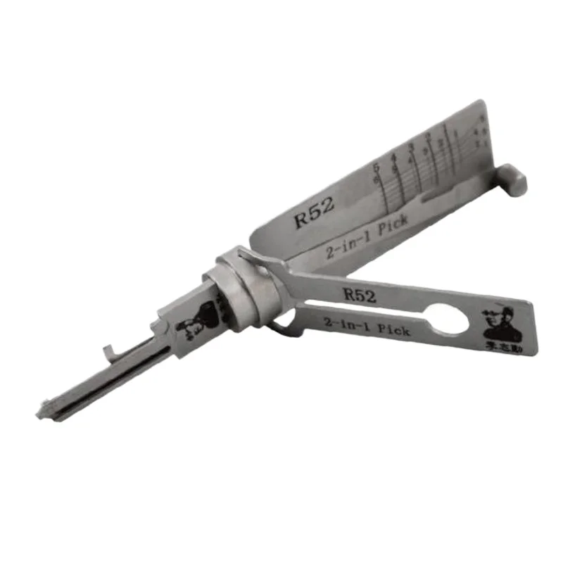 Lishi Lock Picking R52 R52L 2 in1 Locksmith Tools Master Key Decoder CIVIL LOCK OPENER TOOLS