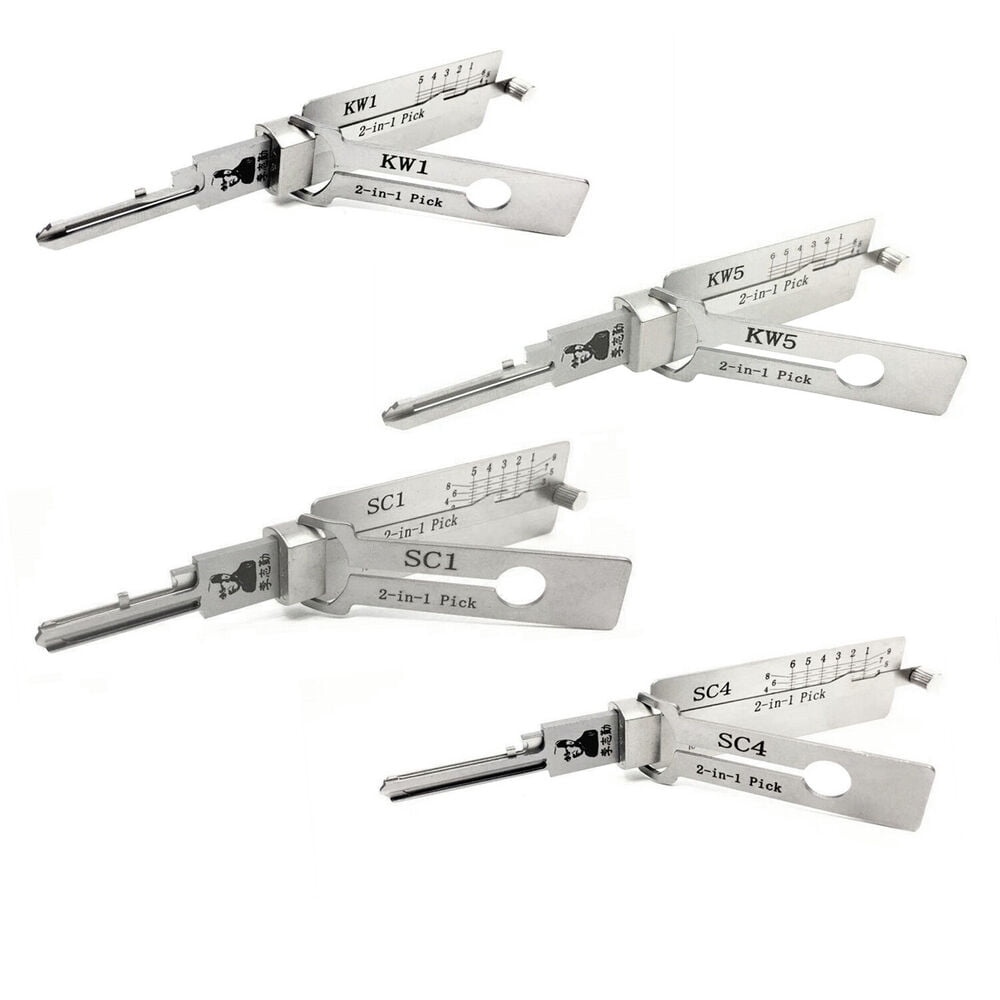 Lishi 2-in-1 SC1 SC4 KW1 KW5 AM5 M1/MS2 Maintenance Repair Tool Hook & Pick Set Hand Tool