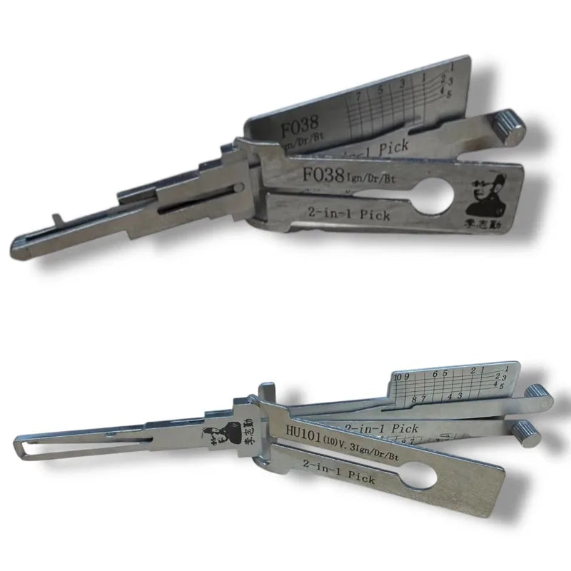 FO38 HU101 Lishi 2-in-1 Tool for Ford H75 Keyway for JAGUAR LINCOLN Volvo Locksmiths Tools