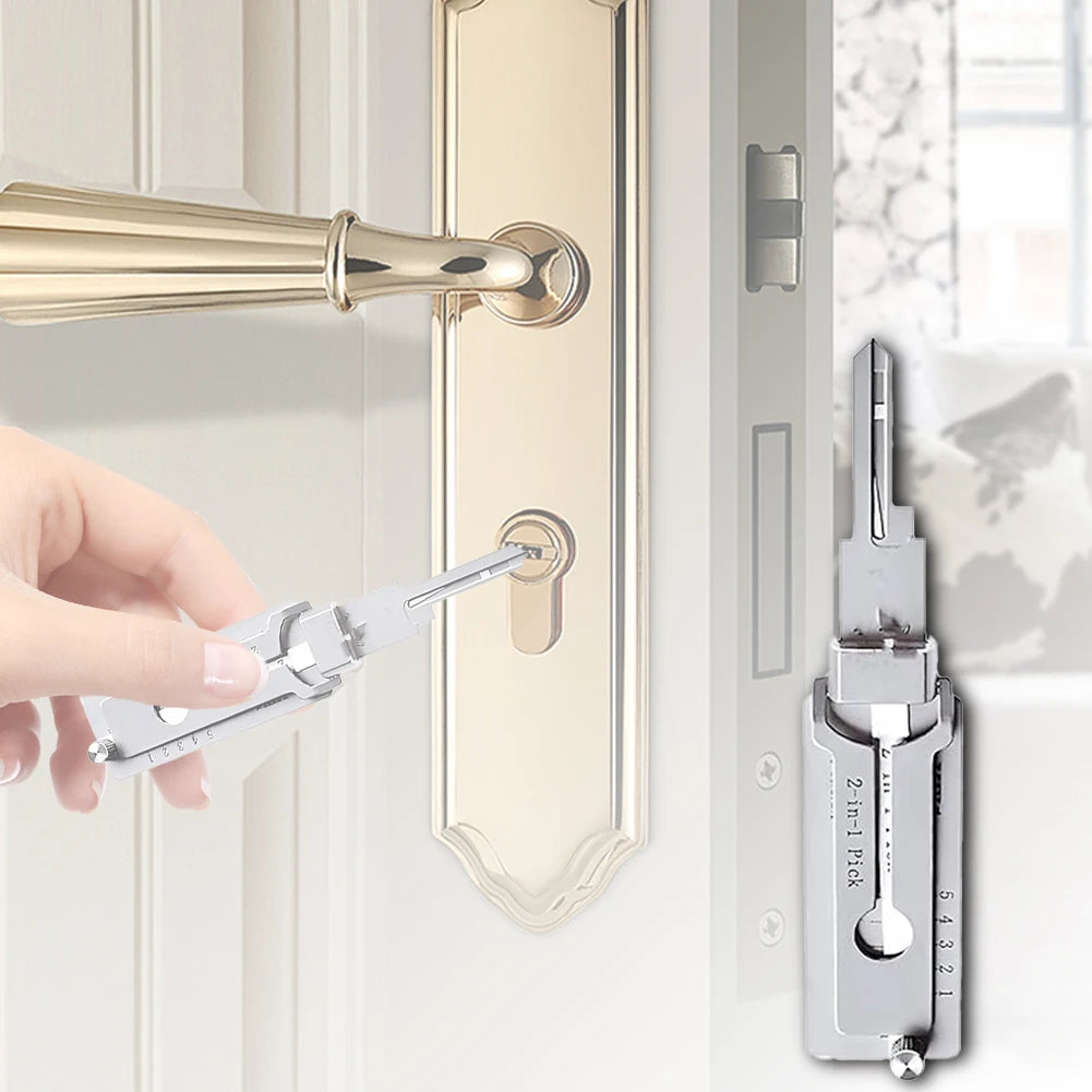 SS001 Key Decoder 2 In 1 Precision Hook & Pick Set Lock Decoder O-ring Pickup Kit Maintenance Repair Hand Tools