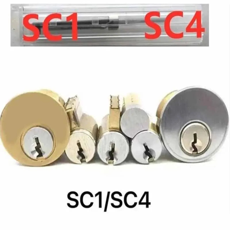 Locksmith LiShi 2 in 1 SC1 SC4 KW5 KW1 Tools Civil Lock Opener Hand Professional Locksmith Hand for Door Measuring Master Key
