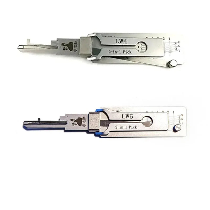 2-in-1 LW4 LW5 TE2 Lock Picking Decoder Kit for Australian Lock Keyway for Gainsborough TESA Lock