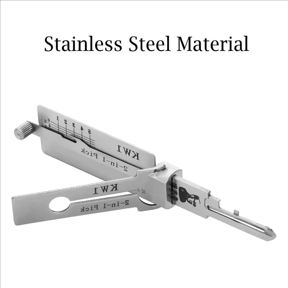Locksmith Tools KW1 2-in-1 Stainless Steel Hook and Pick Maintenance Lock Repair Unlocking Engineering Car Home Hand Tool