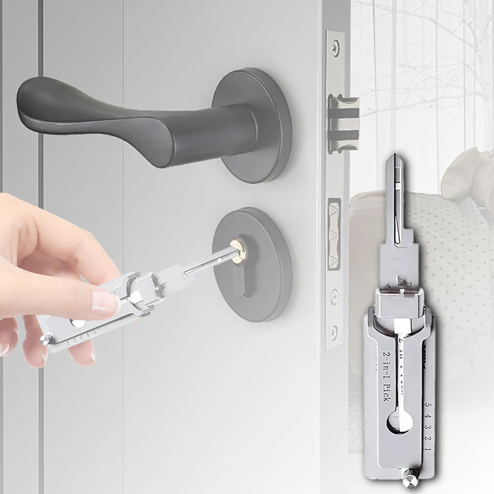 SS001 Key Decoder 2 In 1 Precision Hook & Pick Set Lock Decoder O-ring Pickup Kit Maintenance Repair Hand Tools