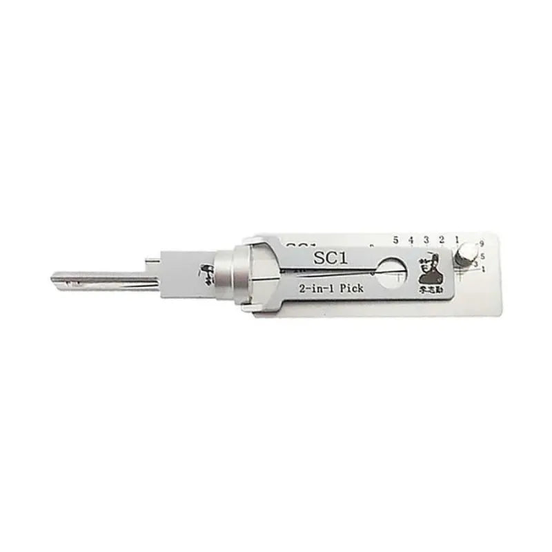 Locksmith LiShi 2 in 1 SC1 SC4 KW5 KW1 Tools Civil Lock Opener Hand Professional Locksmith Hand for Door Measuring Master Key