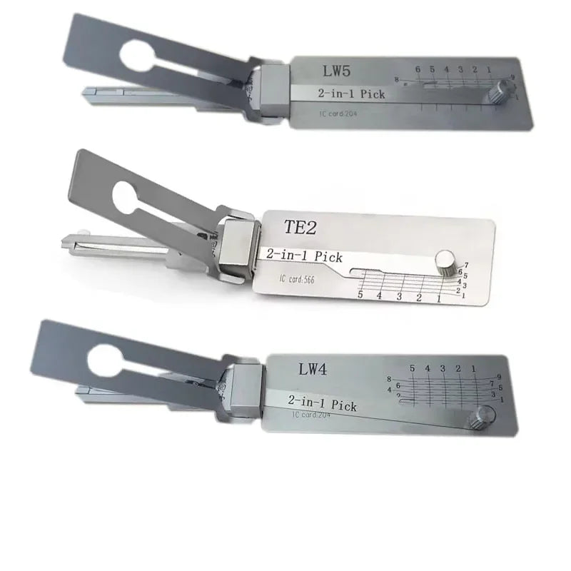 2-in-1 LW4 LW5 TE2 Lock Picking Decoder Kit for Australian Lock Keyway for Gainsborough TESA Lock