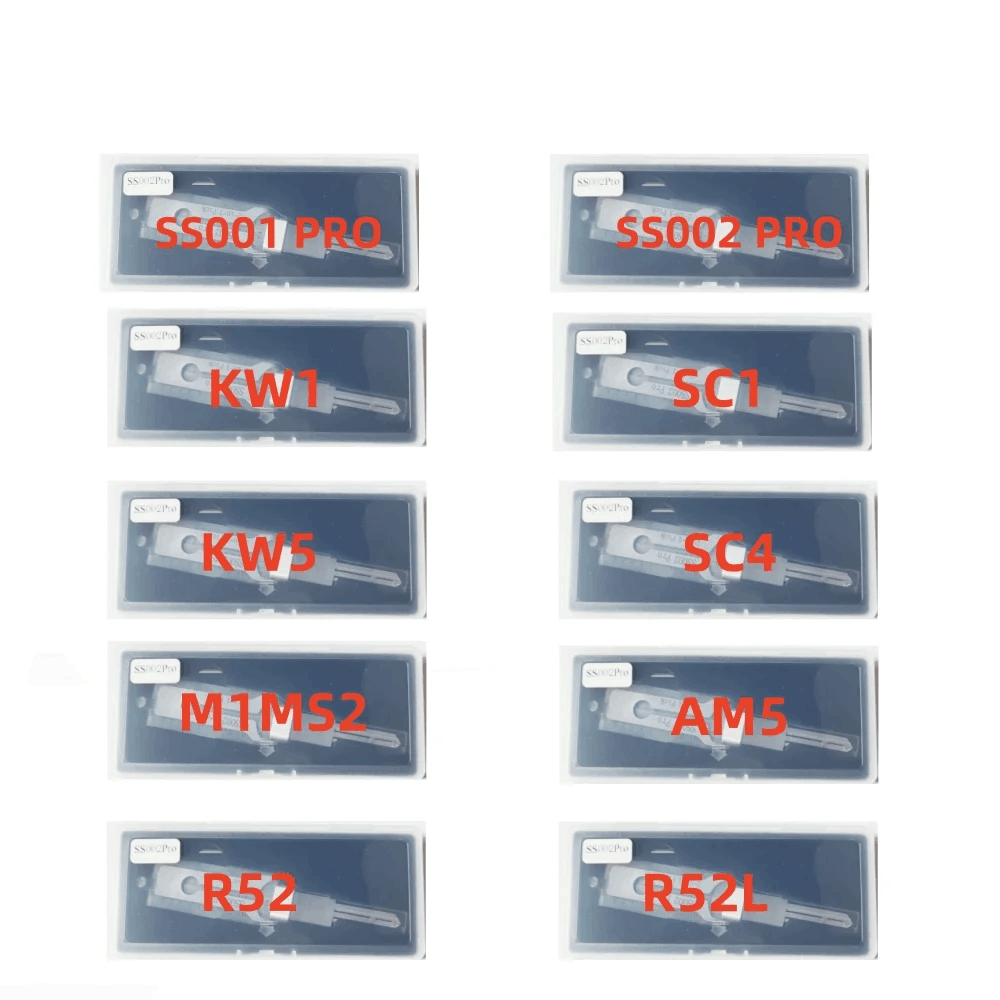 2 in1 SS001 SS002 SS002R R52 KW1 KW5 SC1 SC4 SC20 M1/MS2 AM5 R52L Lock Pick Set Locksmith Tools for Home Door Civil Locks