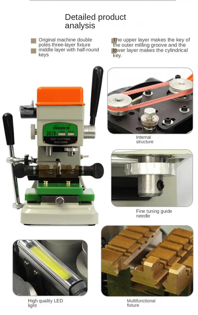 998A Vertical Key Cutting Machine Key Cutter Copy Duplicating Machine