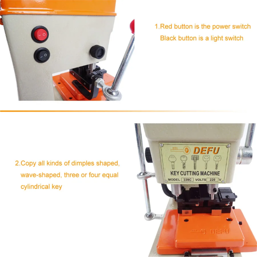 DF339C Key Cutting Machine with Drill Function - Professional Key Duplicator Key Cutting Machines