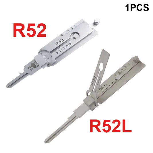 Lishi Lock Picking R52 R52L 2 in1 Locksmith Tools Master Key Decoder CIVIL LOCK OPENER TOOLS