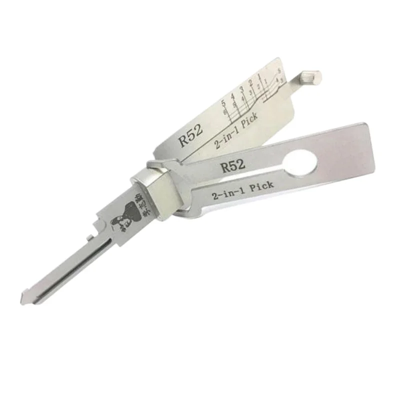 Lishi Lock Picking R52 R52L 2 in1 Locksmith Tools Master Key Decoder CIVIL LOCK OPENER TOOLS