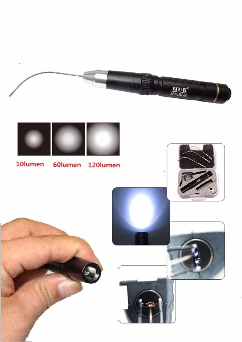 Huk Locksmith Tools set Mini Fiber Optic Light With High Brightness For Car