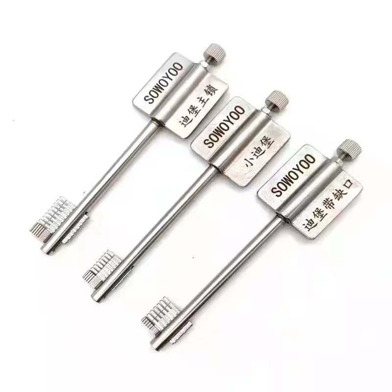 SOWOYOO 3PCS  Flagpole Key Professional Locksmith Tools for AK8 BK7 CK6,Variety Flagpole Blade Tool