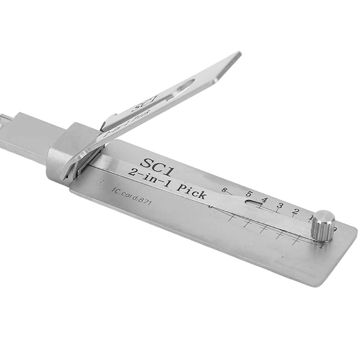 Hi-Key SC1 2-in-1 Key Decoder & Hook Pickup Tool - Stainless Steel for O-Ring & Maintenance