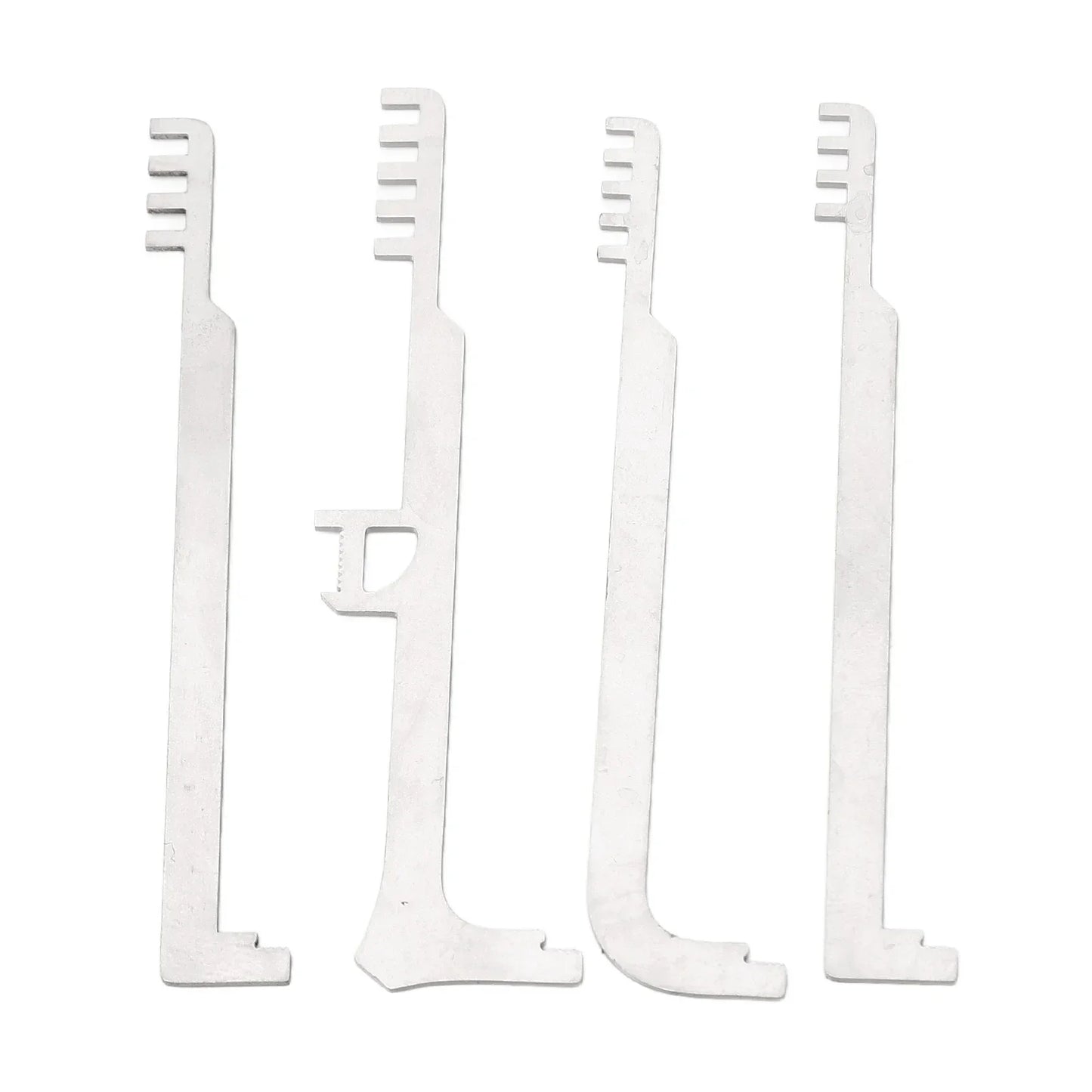 4pcs Comb Picks Comb Lock Picks Metal Teeth Tools Pick Combs Stainless Steel Comb Tools for Firefighting Repair