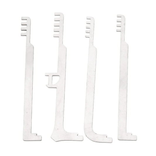 4pcs Comb Picks Comb Lock Picks Metal Teeth Tools Pick Combs Stainless Steel Comb Tools for Firefighting Repair