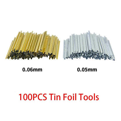 200pcs  0.05MM/0.06MM Tin Foil Tools Locksmith Tools Gold And Silver Tin Foil Key Consumables General-Purpose
