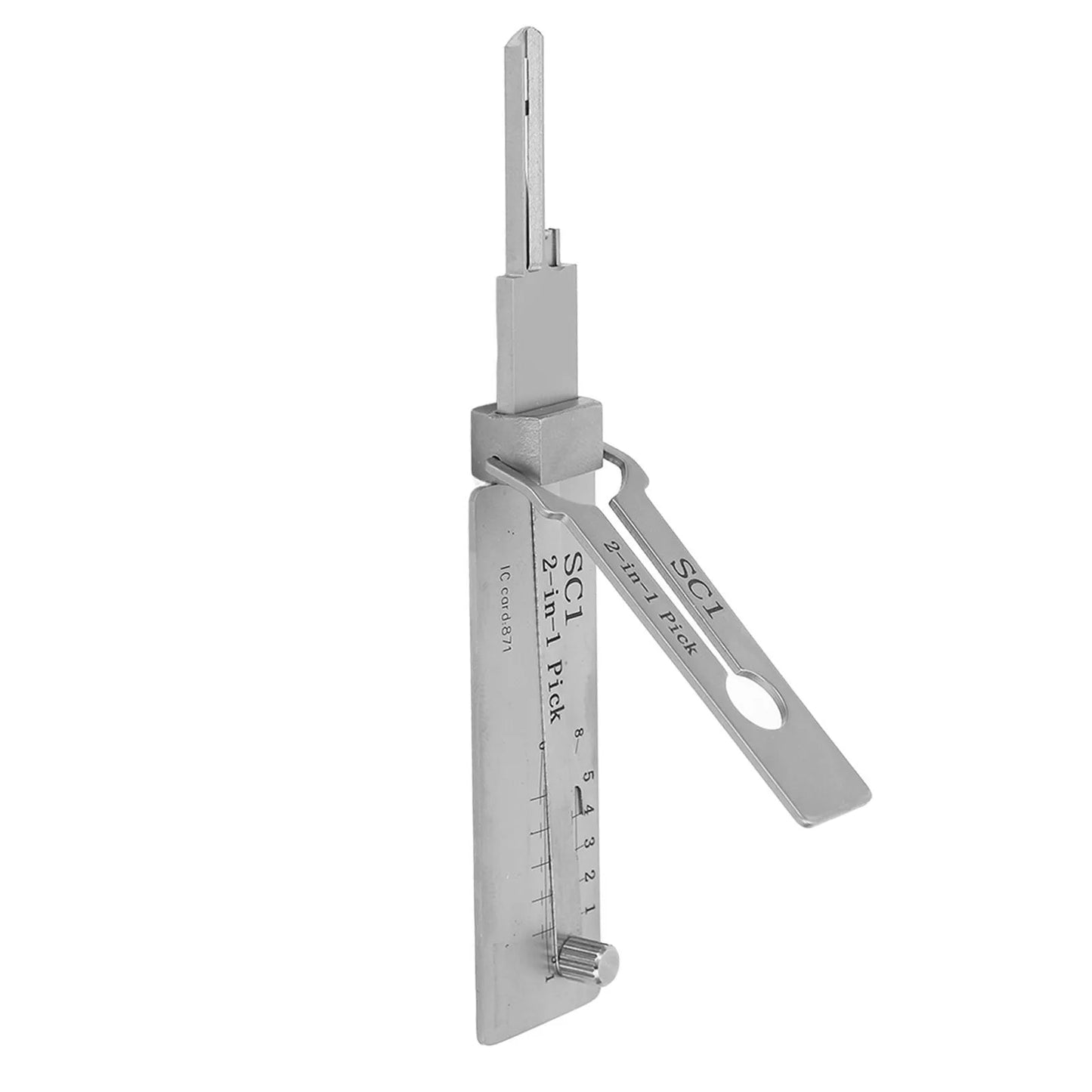 Hi-Key SC1 2-in-1 Key Decoder & Hook Pickup Tool - Stainless Steel for O-Ring & Maintenance