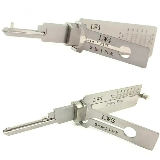 LW4 LW5  2 In 1 Pick And Decoder  Locksmith Tools Lock Pick For House Key