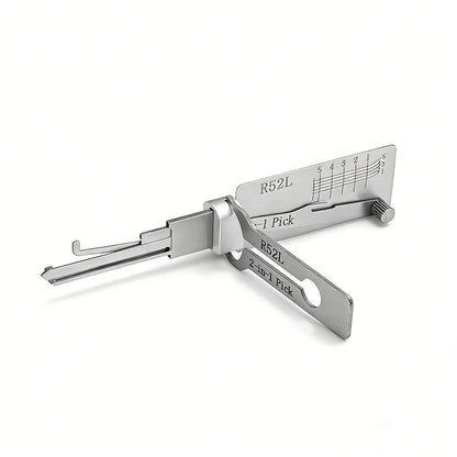 Hi-Key R52L 2-in-1 Key Decoder & Gauge Tool - Stainless Steel for Mexico Phillip Civil Locks Locksmith Tools