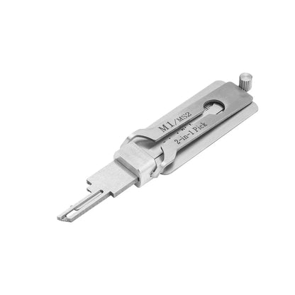 Hi-Key M1/MS2 2-in-1 Key Decoder - Stainless Steel Precision Measuring Tool for Padlock Cylinders