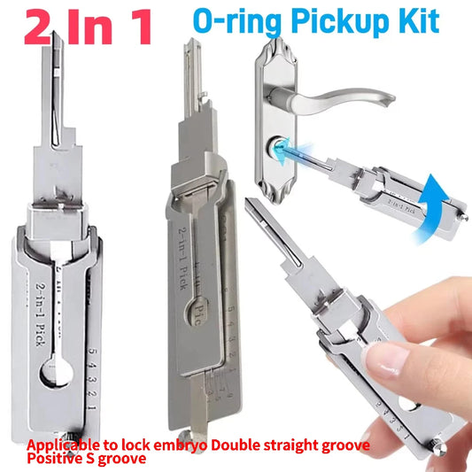 SS001 Key Decoder 2 In 1 Precision Hook & Pick Set Lock Decoder O-ring Pickup Kit Maintenance Repair Hand Tools