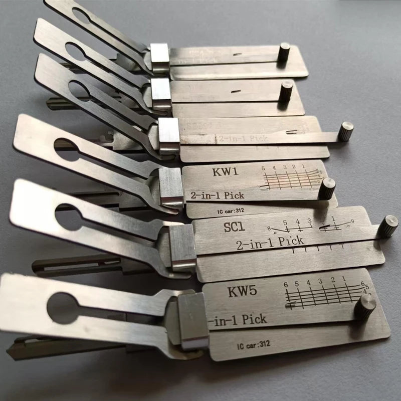 Lishi Styles Tools SC1 SC4 SS001 PRO SS002 PRO 2in1 Locksmith Tools Master Key Decoder Lockpick Kit