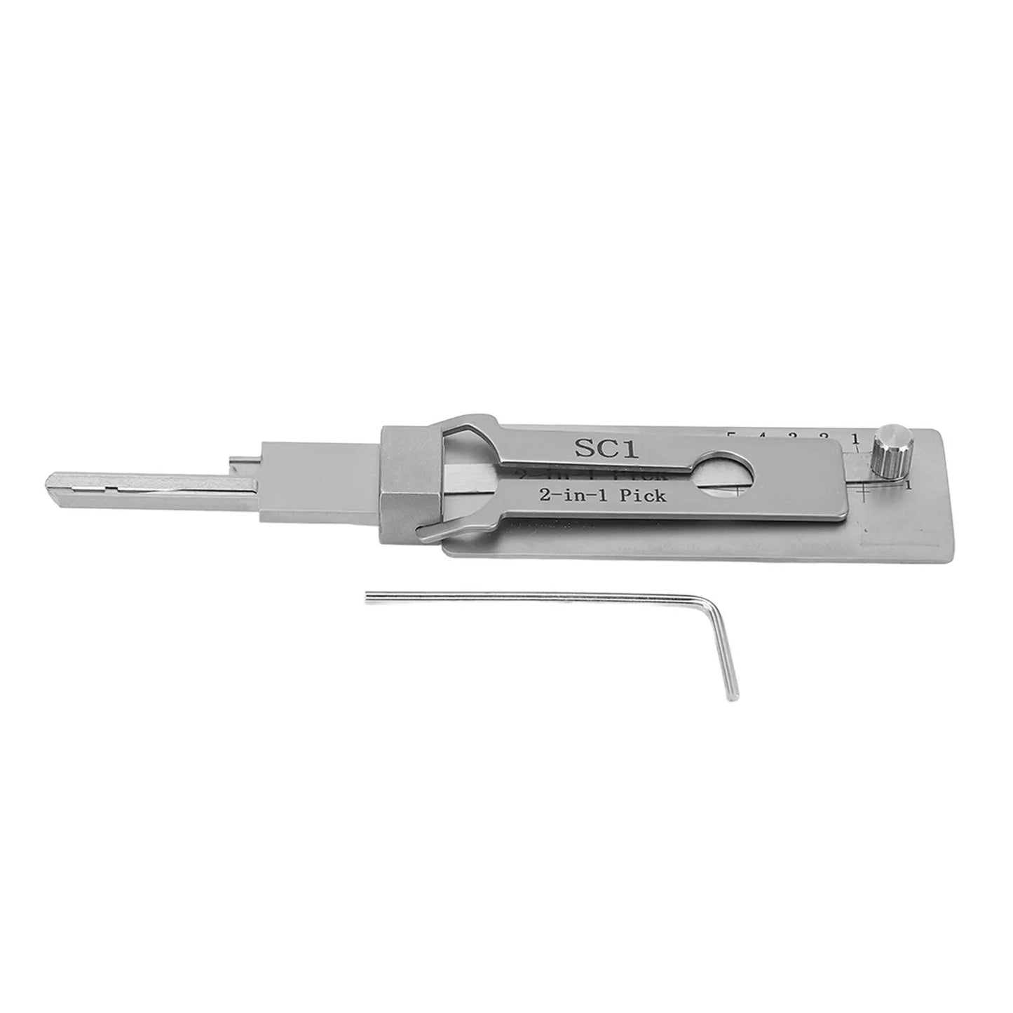 Hi-Key SC1 2-in-1 Key Decoder & Hook Pickup Tool - Stainless Steel for O-Ring & Maintenance