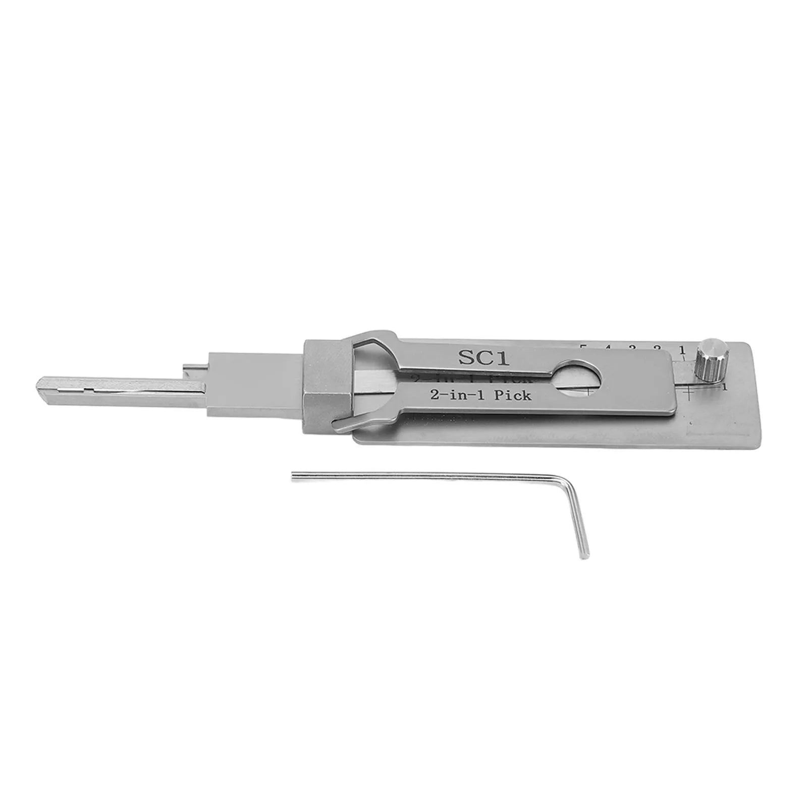 Hi-Key SC1 2-in-1 Key Decoder & Hook Pickup Tool - Stainless Steel for O-Ring & Maintenance
