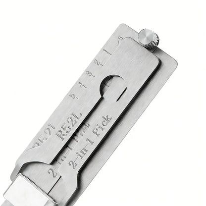 Hi-Key R52L 2-in-1 Key Decoder & Gauge Tool - Stainless Steel for Mexico Phillip Civil Locks Locksmith Tools