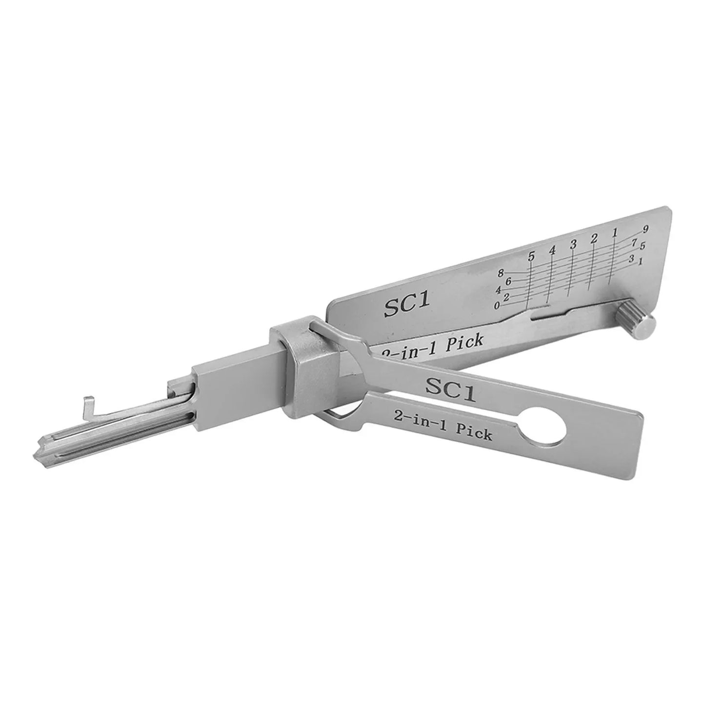 Hi-Key SC1 2-in-1 Key Decoder & Hook Pickup Tool - Stainless Steel for O-Ring & Maintenance