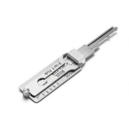 Hi-Key R52L 2-in-1 Key Decoder & Gauge Tool - Stainless Steel for Mexico Phillip Civil Locks Locksmith Tools