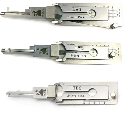 2-in-1 LW4 LW5 TE2 Lock Picking Decoder Kit for Australian Lock  Keyway for Gainsborough TESA Lock