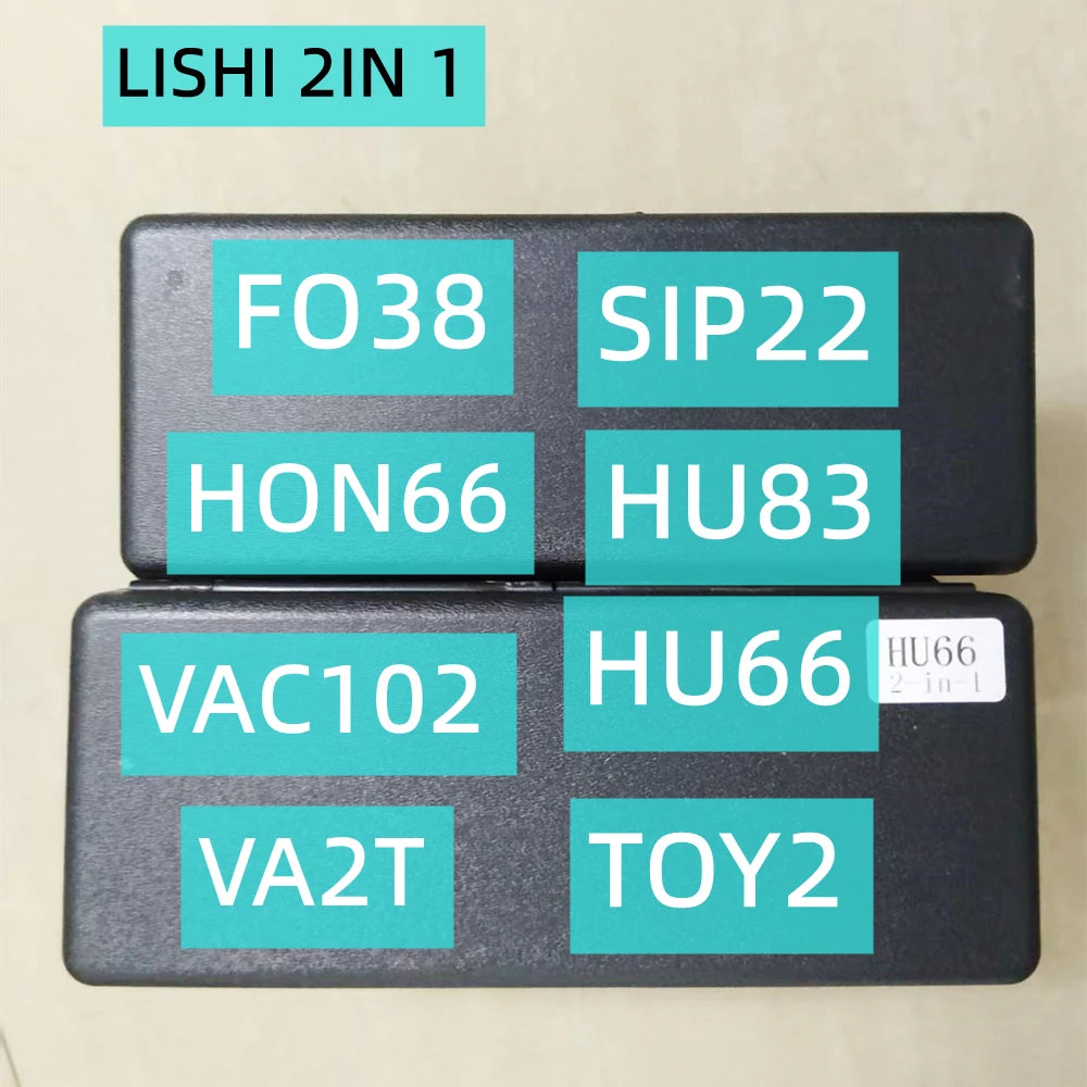 Lishi 2 in 1 HU83 SIP22 TOY2 HON66 HU64 HU66 HU92 HU100 HU101 HU100R K5 HU100(10) VAC102 Lockpicking tool Key Decoder