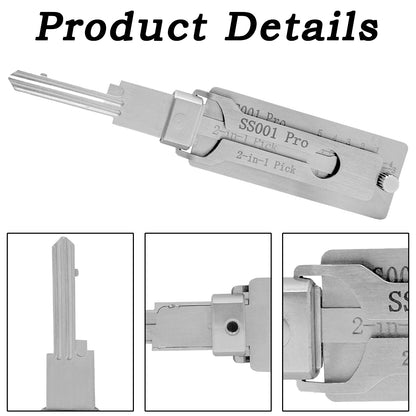 Hi-Key SS001 Pro 2-in-1 Key Decoder - Stainless Steel Precision Measuring Tool