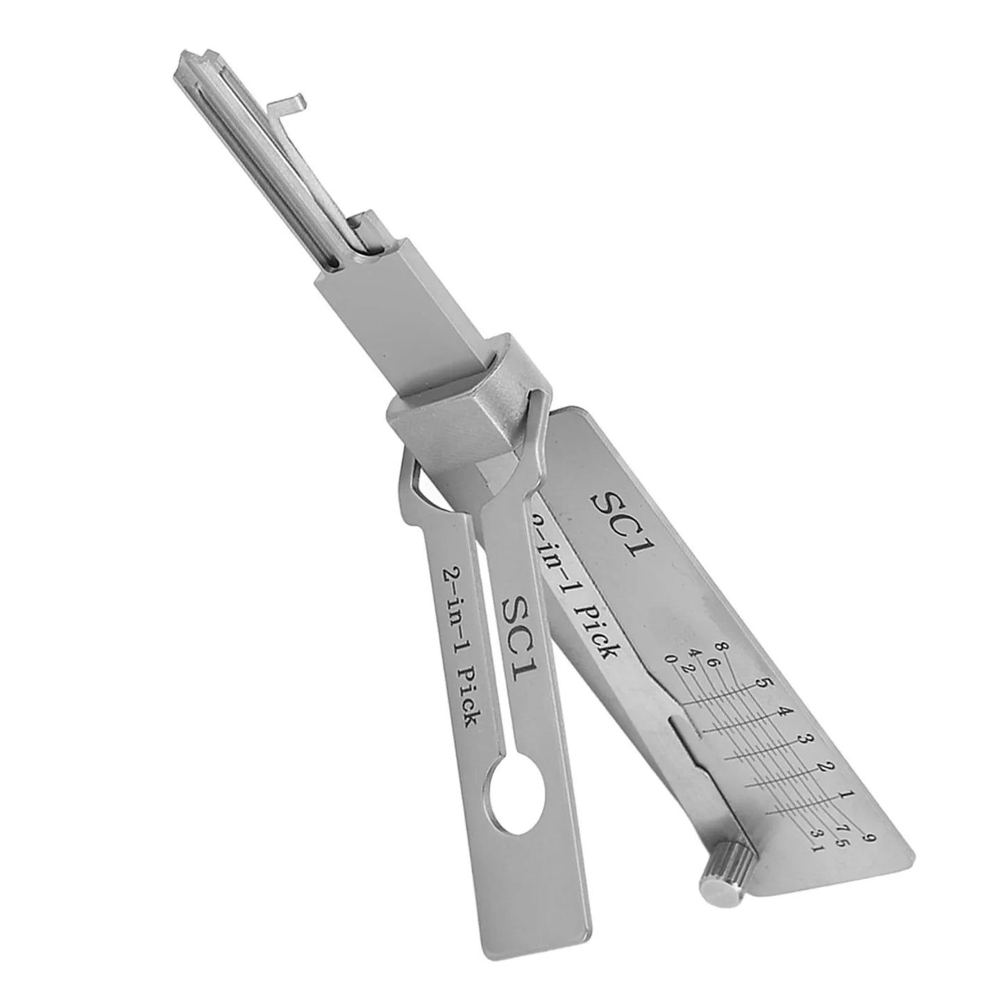 Hi-Key SC1 2-in-1 Key Decoder & Hook Pickup Tool - Stainless Steel for O-Ring & Maintenance