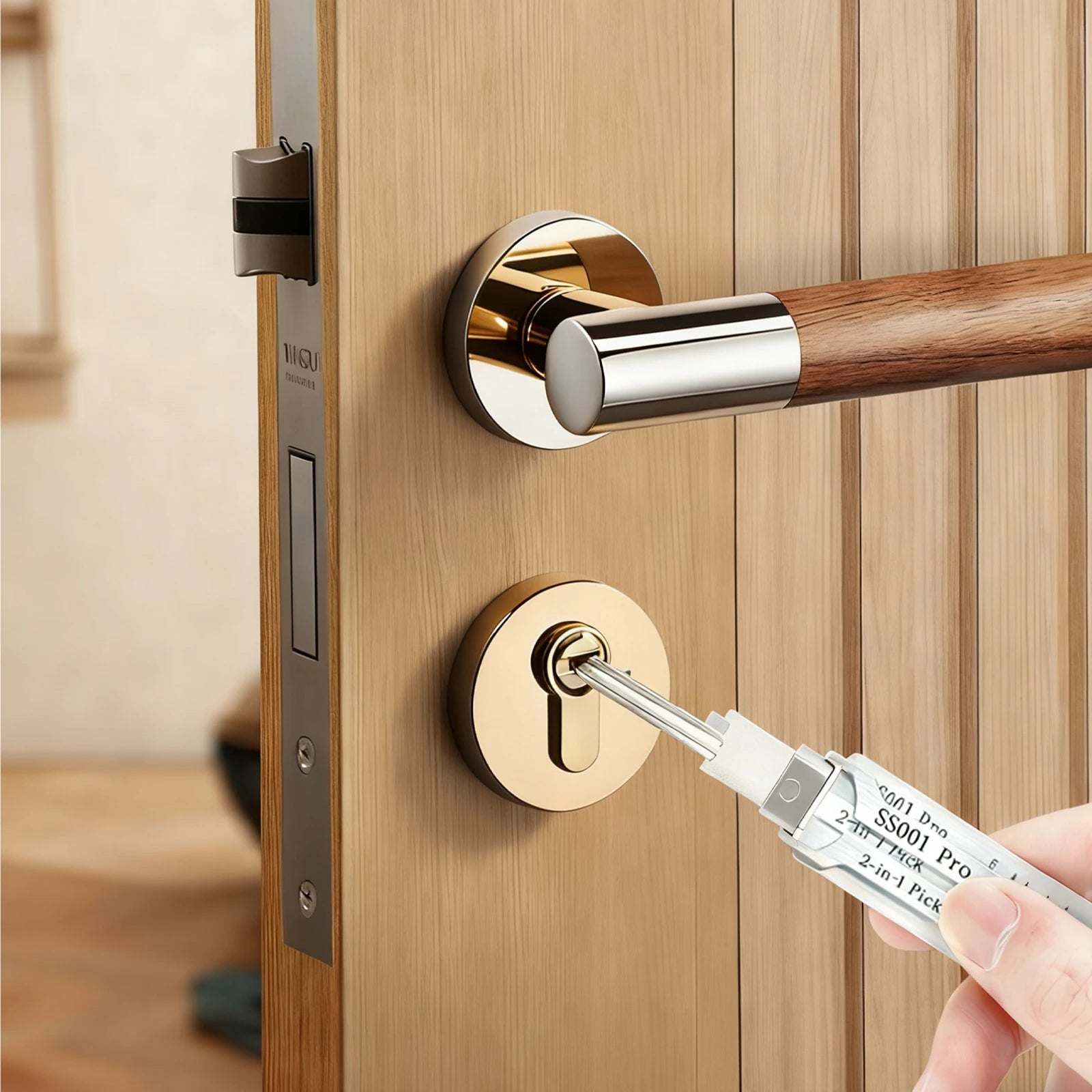 Hi-Key SS001 Pro 2-in-1 Key Decoder - Stainless Steel Precision Measuring Tool