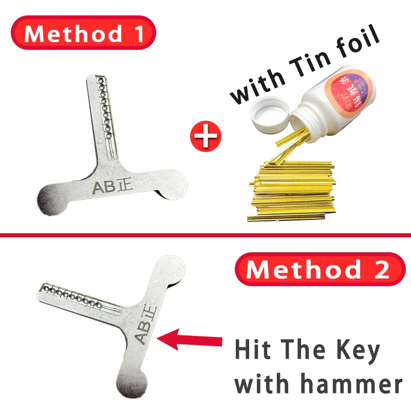 Tin Foil Tool AB lock locksmiths tools Hit for The Key with 100pcs Tin Foil Tools With AB Single Row Positive Slot Power Key
