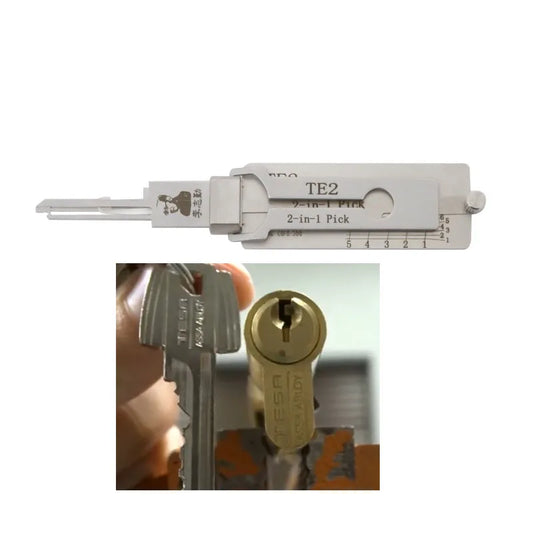 TE2  2 in 1 Lock Pick and Decoder for Gainsborough for TESA Locks Home Door Civil Lock Picking and Key Reader
