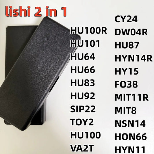 Lishi 2 in 1 Tool Lockpicking Lock Pick Key Decoder HU100R HU101 HU64 HU66 HU83 HU92 SIP22 TOY2 VA2T HU100 CY24 DWO4R FO38 HU87 HYN14RHY15 MIT11R MIT8 NSN14 HON66