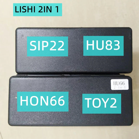 Lishi 2 in 1 HU83 SIP22 TOY2 HON66 HU64 HU66 HU92 HU100 HU101 HU100R K5 HU100(10) VAC102 Lockpicking tool Key Decoder