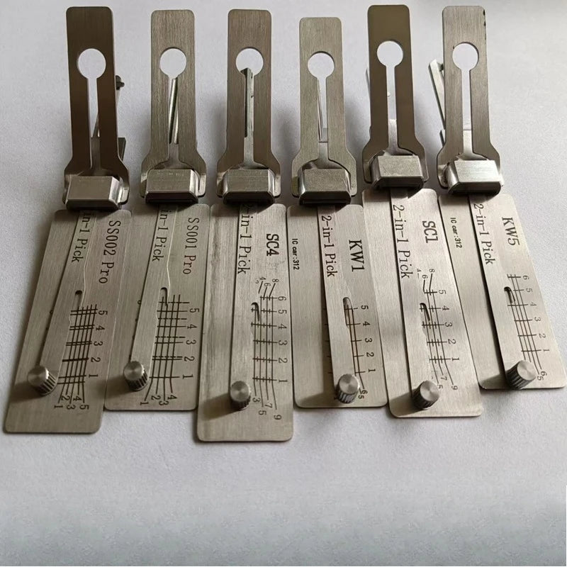 Lishi Styles Tools SC1 SC4 SS001 PRO SS002 PRO 2in1 Locksmith Tools Master Key Decoder Lockpick Kit
