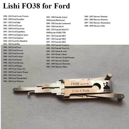 FO38 HU101 Lishi 2-in-1 Tool for Ford H75 Keyway  for JAGUAR LINCOLN Volvo Locksmiths Tools