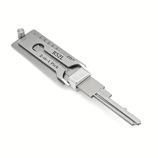 Hi-Key R52L 2-in-1 Key Decoder & Gauge Tool - Stainless Steel for Mexico Phillip Civil Locks