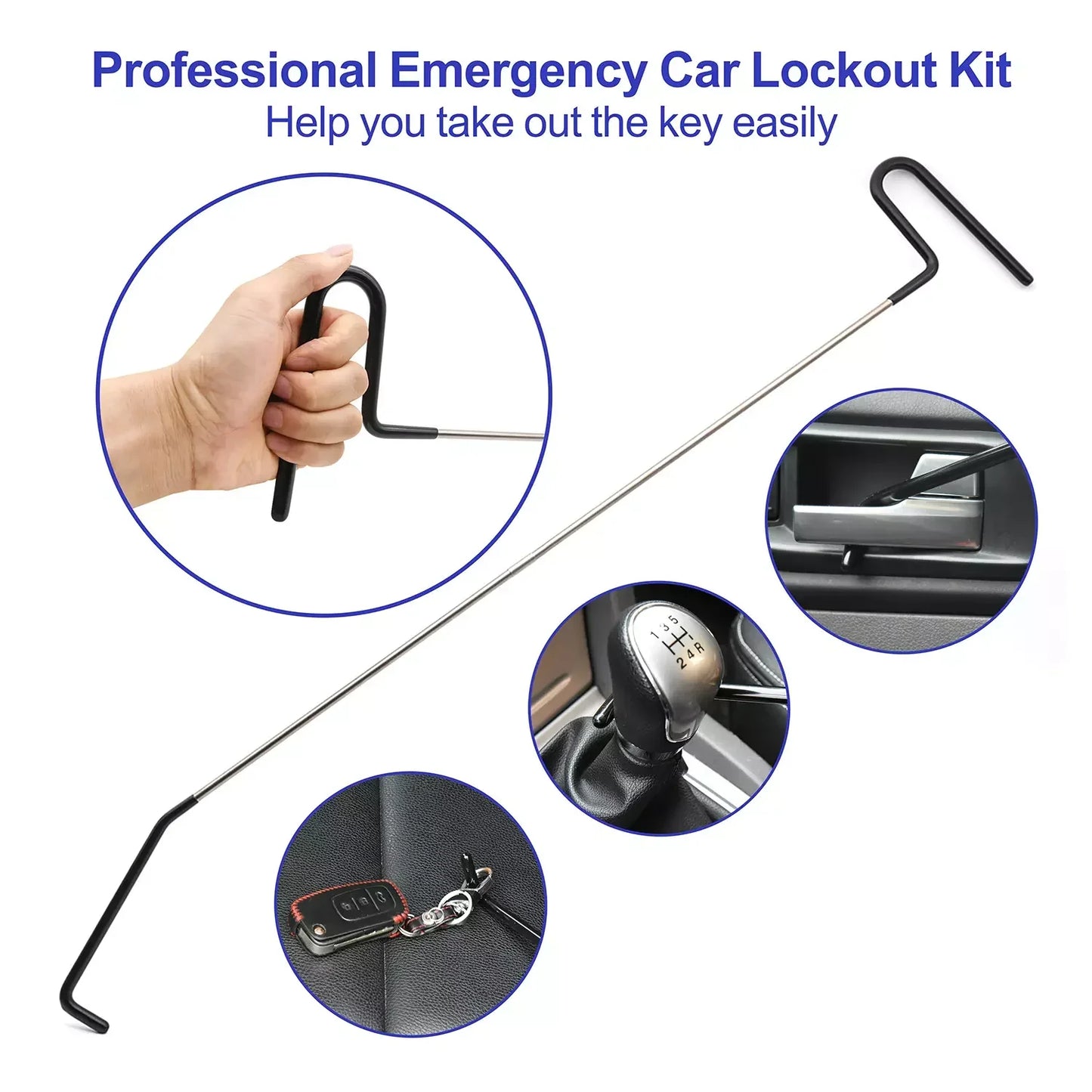 Car Tool Kit Auto Locksmith Emergency Open Unlock Long Reach Grabber
