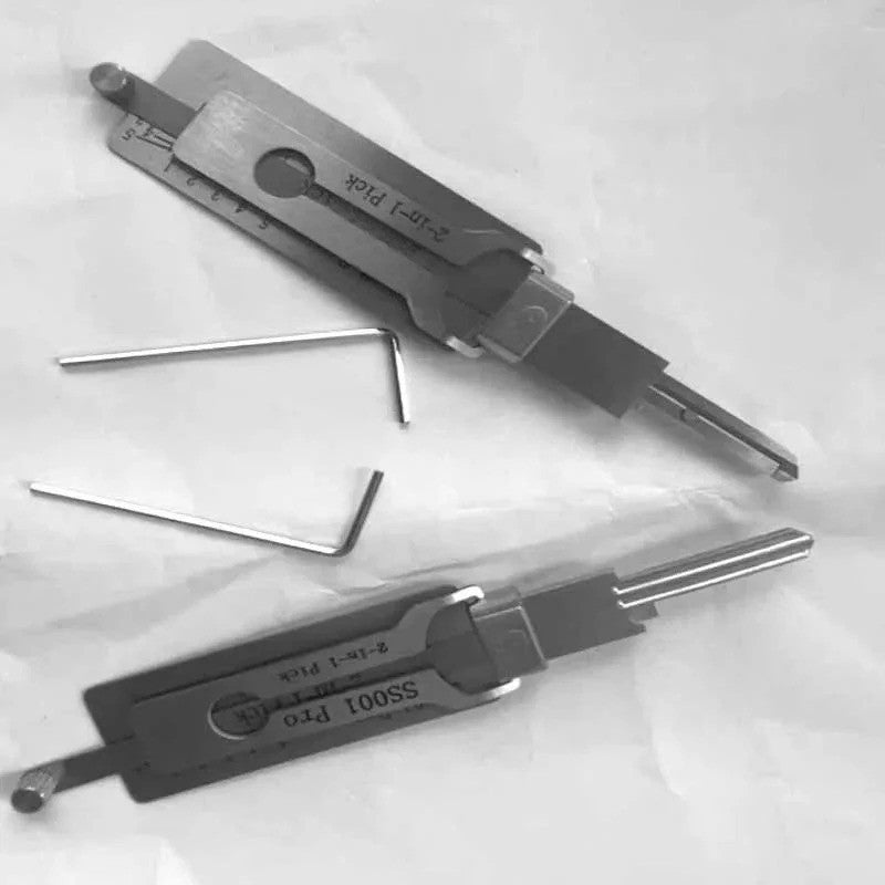 Hi-Key SS001 PRO 2-in-1 Key Decoder - Stainless Steel Precision Measuring Tool