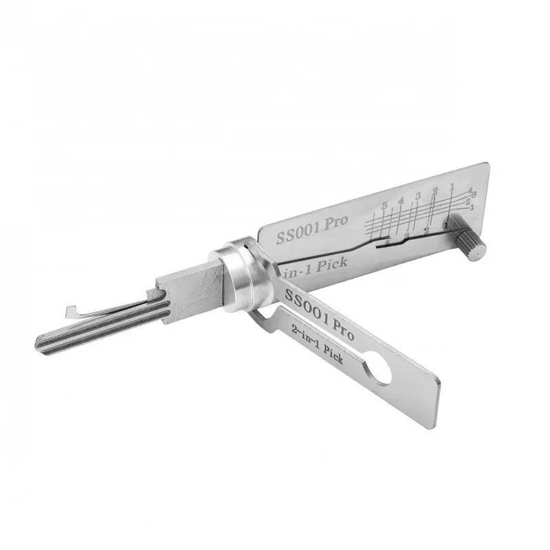 Hi-Key SS001 PRO 2-in-1 Key Decoder - Stainless Steel Precision Measuring Tool