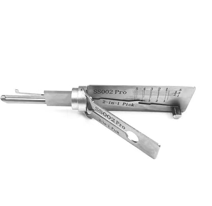 Hi-Key SS002 PRO 2-in-1 Key Decoder - Stainless Steel Precision Measuring Tool
