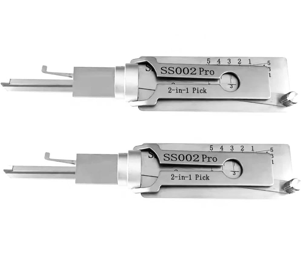 Hi-Key SS002 PRO 2-in-1 Key Decoder - Stainless Steel Precision Measuring Tool